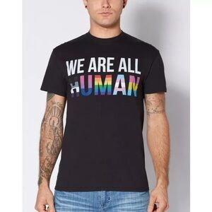 NWOT Spencer's We Are All Human Pride Plus Size T Shirt Black Size XL